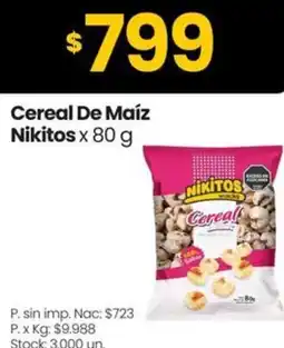 Changomas Nikitos cereal de maíz oferta