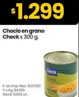 Changomas Check choclo en grano oferta