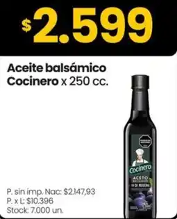 Changomas Cocinero aceite balsámico oferta