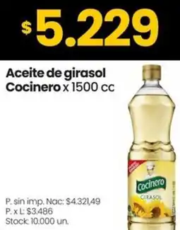 Changomas Cocinero aceite de girasol oferta