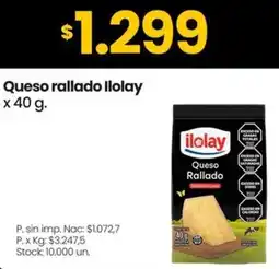 Changomas Llolay queso rallado oferta