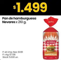 Changomas Nevares pan de hamburguesa oferta