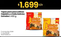Changomas Delicias doradas tapas para pascualinas hojaldre y criolla oferta