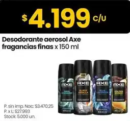 Changomas Axe desodorante aerosol fragancias finas oferta