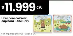 Changomas Arte cozy libro para colorear capibara oferta