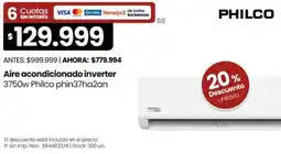 Changomas Philco aire acondicionado inverter oferta