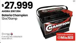 Changomas Champion batería 12vx70amp oferta