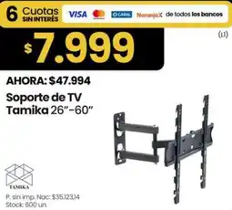 Changomas Tamika soporte de tv 26"-60" oferta