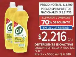 Carrefour Cif detergente bioactive limón botella oferta