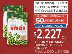 Carrefour Unión yerba mate suave original oferta