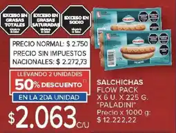 Carrefour Paladini salchichas flow pack oferta