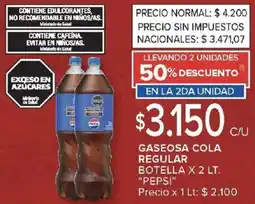 Carrefour Pepsi gaseosa cola regular botella oferta