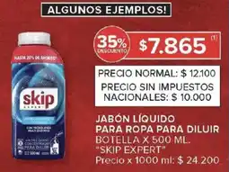 Carrefour Skip expert jabón líquido para ropa para diluir botella oferta