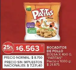 Carrefour Patitas bocaditos de pollo bolsa oferta