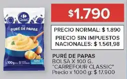 Carrefour Carrefour classic puré de papas bolsa oferta
