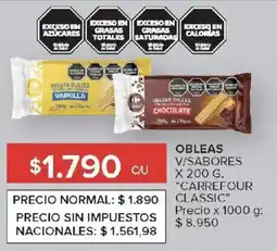 Carrefour Carrefour classic obleas v/sabores oferta