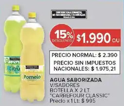 Carrefour Carrefour classic agua saborizada v/sabores botella oferta