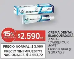 Carrefour Carrefour soft crema dental blanqueadora oferta
