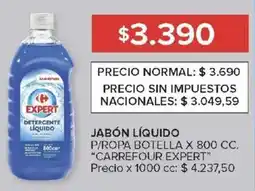 Carrefour Carrefour expert jabón líquido p/ropa botella oferta