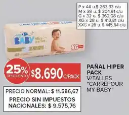 Carrefour Carrefour my baby pañal hiper vitalles oferta