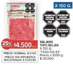 Carrefour Chacra 43 salame tipo milán oferta