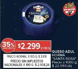 Carrefour Santa rosa queso azul horma oferta