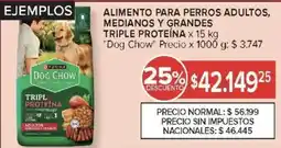 Carrefour Dog chow alimento para perros adultos, medianos y grandes triple proteína oferta