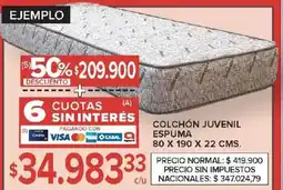 Carrefour Juvenil espuma colchon oferta