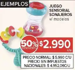 Carrefour Juego sensorial sonajeros v/ modelos oferta