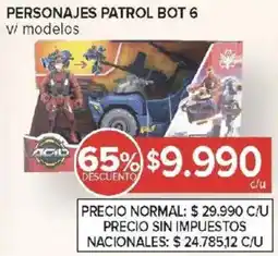 Carrefour Personajes patrol bot 6 v/modelos oferta
