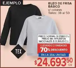 Carrefour Buzo de frisa básico v/ colores oferta
