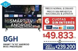Carrefour Bgh smart tv 32" oferta
