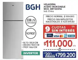 Carrefour Bgh heladera acero inoxidable oferta