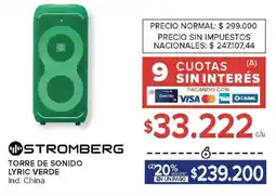 Carrefour Stromberg torre de sonido lyric verde oferta