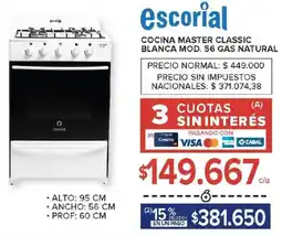 Carrefour Escorial cocina master classic blanca oferta