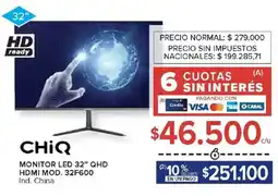 Carrefour Chiq monitor led 32" oferta