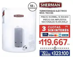 Carrefour Sherman termotanque eléctrico oferta