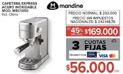 Carrefour Mandine cafetera express acero inoxidable oferta