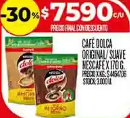 Supermercados DIA Nescafé café dolca original/suave oferta