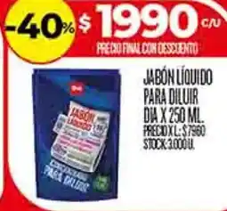 Supermercados DIA Dia jabón líquido para diluir oferta