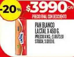 Supermercados DIA Lactal pan blanco oferta
