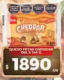 Supermercados DIA Dia queso fetas cheddar oferta