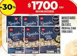 Supermercados DIA Dia ravioles varios sabores oferta