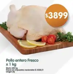Supermercados Buenos Días Pollo entero fresco oferta