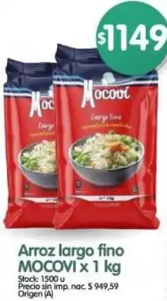 Supermercados Buenos Días Mocovi arroz largo fino oferta