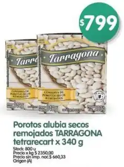 Supermercados Buenos Días Tarragona porotos alubia secos remojados tetrarecart oferta
