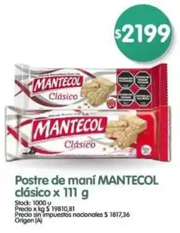 Supermercados Buenos Días Mantecol postre de maní clásico oferta