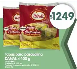 Supermercados Buenos Días Danal tapas para pascualina oferta