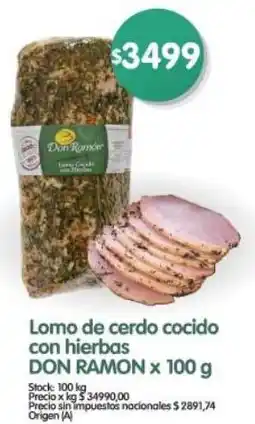 Supermercados Buenos Días Don ramon lomo de cerdo cocido con hierbas oferta