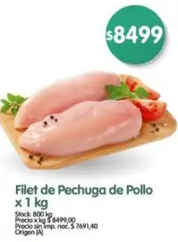 Supermercados Buenos Días Filet de pechuga de pollo oferta